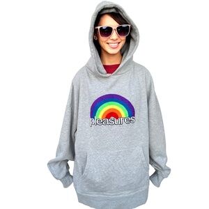 ✨PLEASURES "GOOD TIME" RAINBOW HOODIE ✨